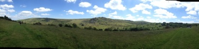Panoramic shot of Dartmoor